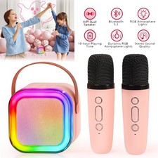 Tragbare Karaoke Anlage Mit 2 Mikrofonen Bluetooth Mikrofon Mit Lautsprecher