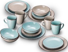 Kombiservice Geschirr-Set Arte Viva Puro türkis beige 32-tlg. 8 Pers.