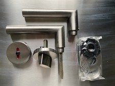 FSB Türdrücker Set 1076 WC Edelstahl matt runde Rosette