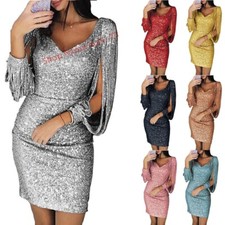 Frauen Glitzer Abendkleid