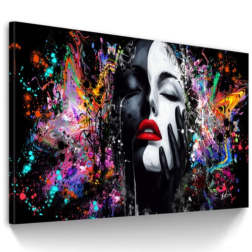 Leinwand bild abstrakt gesicht - leinwand,