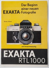 Zeitschrift EXAKTA RTL1000 24X36 Prospekt