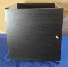 2x KALLAX Einsatz mit Tür, schwarzbraun, 33x33 cm IKEA Möbel Regale Aufbewahrung