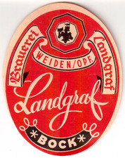 Sehr alte deutsche Bieretikett