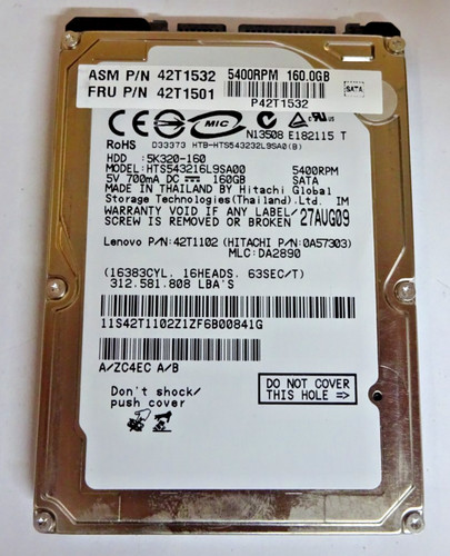 Hitachi 160gb - hitachi,