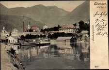 Ak Ebensee in Oberösterreich, Landungsplatz, Dampfer, Blick auf... - 10570305