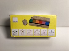 P026 Set Holz Lehrer-Stempel 6-tlg. 'Ansporn', verschiedene Farben