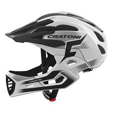 Cratoni Fahrrad Fullface Helm C-Maniac Pro MTB Weiß Schwarz Matt Größe 52-56cm