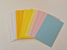 12 Blanko Glückwunschkarten Klappkarten 17 x 12cm weiß gelb rosa blau