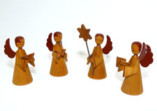 4 Erzgebirge Engel Sänger Krippen Figuren Weihnachts Engel Pyramide Figur