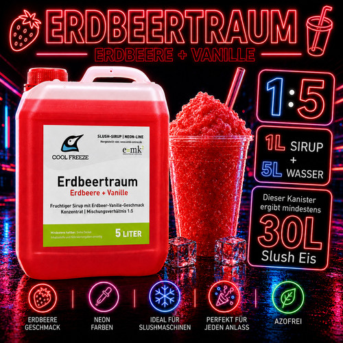 Erdbeertraum slush eis - erdbeertraum,