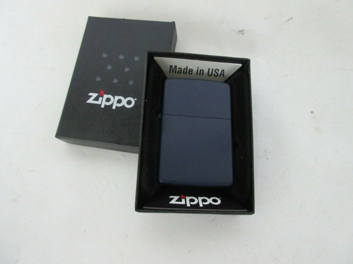 Zippo feuerzeug navy - blue, matt