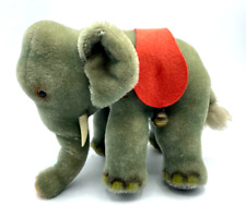 Großer Steiff Elefant Zirkuselefant mit Sattel Knopf Glöckchen H 16 cm L 22 cm