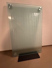 Glastisch (Milchglas) 140x90cm mit Metallfuß zur Selbstabholung