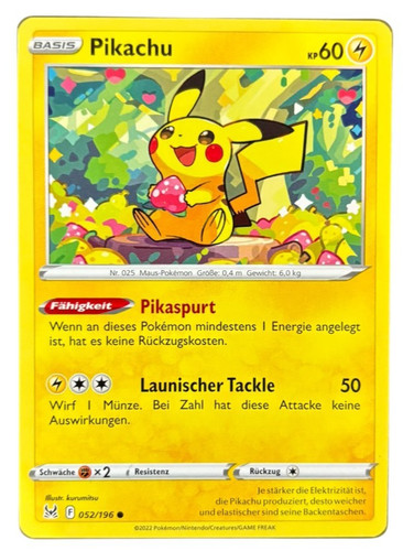 Pikachu 052 196 verlorener - pikachu, 052/196