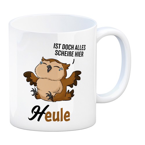 Eule heule kaffeebecher - kaffeebecher, mit