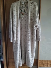 Hübscher STRICKMANTEL *GINA BENOTTI Gr.46 Natur 