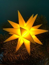 LED Stern gelb Weihnachtsdekoration +Timer +USB Kabel