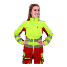 Softshelljacke Rettungsdienst leuchtgelb/rot mit Reflexstreifen