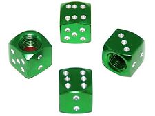 Ventilkappen Würfel chrom rot schwarz Bike Auto Motorrad Chopper Hot Rad Ventil