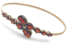 Armreif 333 Gold 8 Karat Gelbgold bracelet Armband Granat braccialetto G2011/25