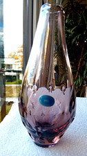 schwere Glas Vase - BÖHMEN ZBS by Miroslav Klinger - Höhe 18,5 cm - 0,5 kg
