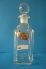Glasflasche mit eingeschliffenem Glaskorken, Zierflasche, Dekoflasche (963)