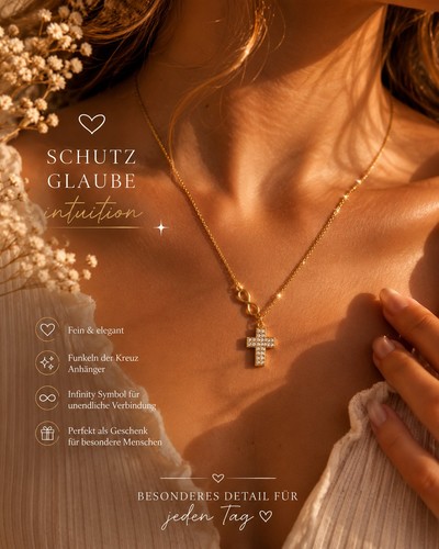 Halskette mit kreuz anhänger - mit,