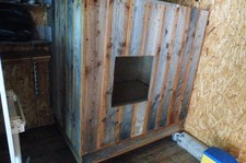 Hundehütte Hundehaus GROß auf Rollen  128 x 88 x 145 cm  Eigenbau