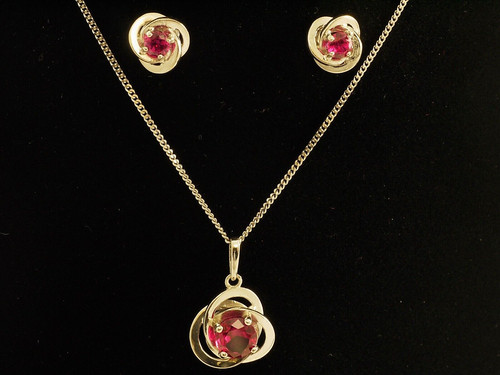 585 weissgold set knoten - weissgold,