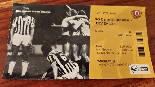 Sammler ticket dynamo - dynamo, dresden