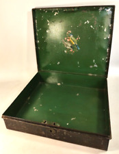 antik Schließfach Kassette Bank Sparbüchse Spardose um 1920 Art Deco