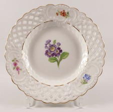 Meissen durchbruchteller blume - meissen,