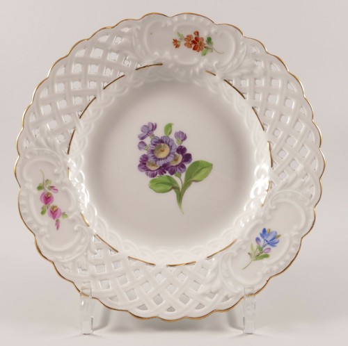 Meissen durchbruchteller blume - meissen,