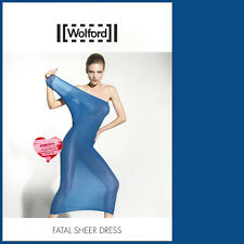 Wolford Fatal Sheer Dress - S - regatta / blau ... Nahtlos, leicht transparent