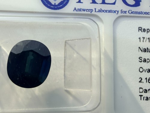 Natural dark blue sapphire - natural,