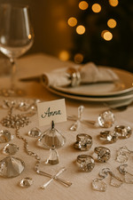 Edles Kristall Deko Set Tischdeko Weihnachten Hochzeit