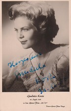 GUNDULA KORTE Original Autogramm signierte Postkarte 50er Jahre