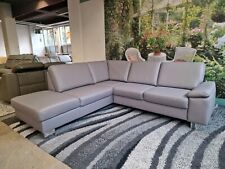 Polinova Ecksofa PN-EM15061 N2409 Echtleder Torro granit, Federkern, Massivholz