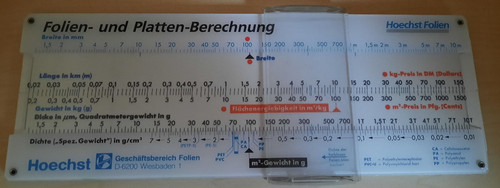 Hoechst folien rechenschieber - hoechst,