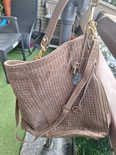 Braune Wildledertasche Shopper von Anna Morellini