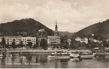 Alte Ansichtskarte 4495 - Bad Schandau - Sächs. Schweiz - Schaufelraddampfer
