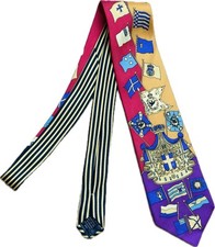 Gianni Versace Seidenkrawatte Herren Krawatten Schlips Vintage Seide 80s Maritim