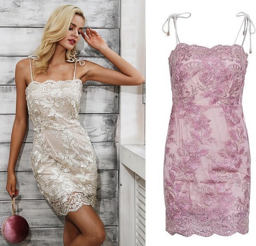 Offenes kleid bestickt - offenes,