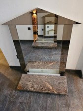 Einzel Bedienplatz Friseurplatz Kosmetik Barber Spiegel Ablage Granit Konsole