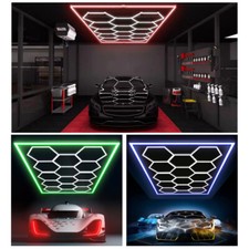 14x Hexagon LED Lampe Röhren Werkstatt Garage Wand Decken Leuchte Beleuchtung zc