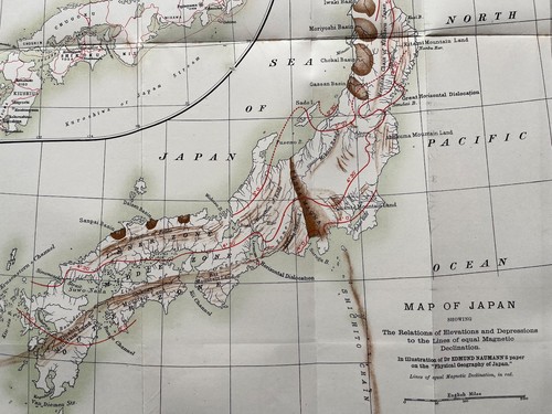 Antike karte von japan zeigt - von,