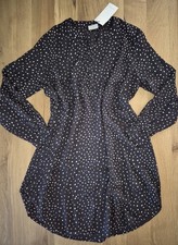 KAFFE Kleid, Tunika * Gr.46, XL * Schwarz Weiß mit Punkten mit Langarm NEU