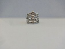 Designerring  "Brillantfeuerwerk" , 78 Brillanten, 750 er Weißgold , Lupenrein.