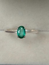 0,84 Ct Smaragd Solitär Ring